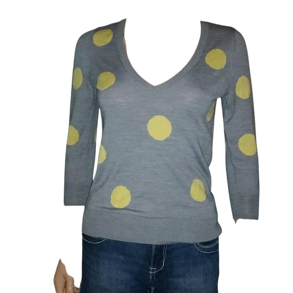 The Limited sweater yellow polka dots XS
